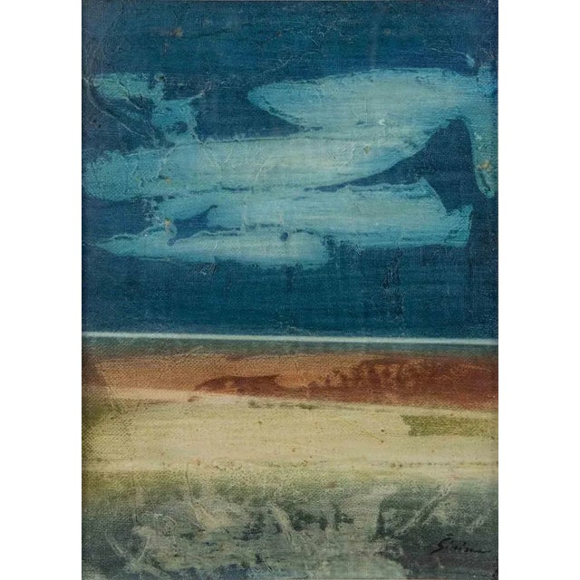 Blue Horizon is a mixed media on canvas realized by Mario Sinisca (Naples, 1929), an Italian post-war master that cannot...