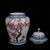 Chinoiser Blue White & Famille Rose Bird‑Peony Lidded General Ginger Jar For Sale - Image 4 of 9
