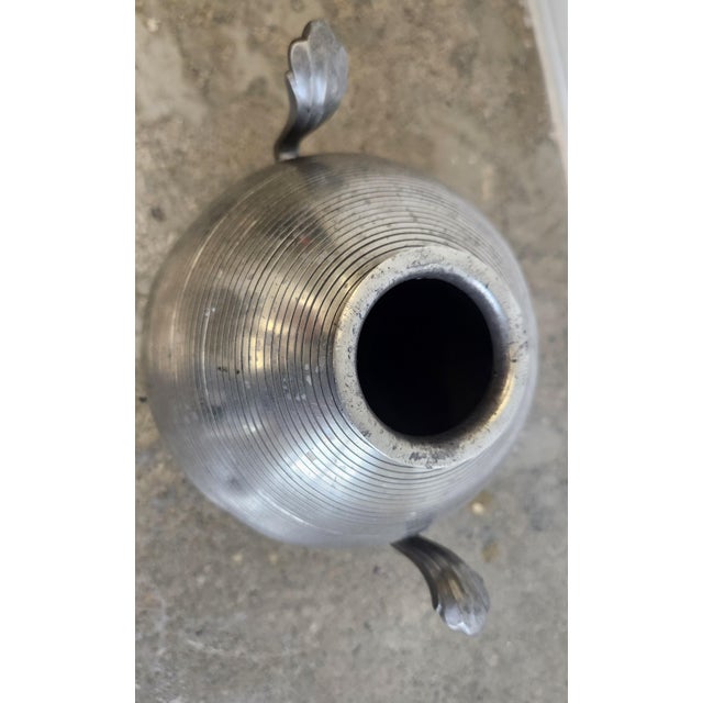 Pewter Vase by Sylvia Stave for c.g Hallberg, Sweden, 1930 For Sale In New York - Image 6 of 6