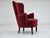 Vintage Danish Chair in Cherry-Red Furniture Velour, 1960s For Sale - Image 16 of 18