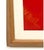 This vibrant geometric abstract oil painting is signed W. Hall. Dramatic pop of color for any room! Simple light wood...