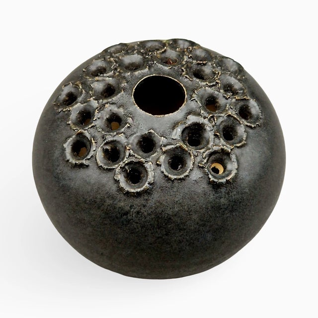 1960s Brutalist Ikebana Vase by Aage Würtz for Studiokeramik, Denmark, 1960s For Sale - Image 5 of 10