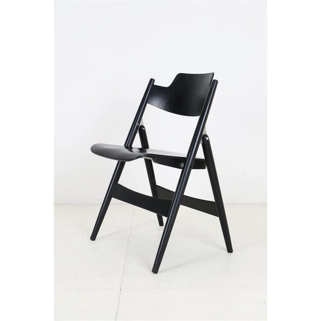 Black SE18 Folding Chair by Egon Eiermann for Wilde + Spieth, 1950s For Sale - Image 15 of 15