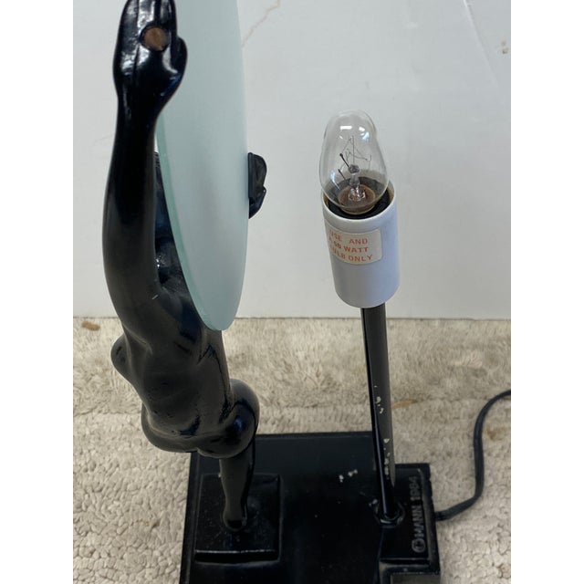 1980s Vintage Art Deco Moon Lady Lamp For Sale - Image 5 of 11