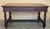 19th Spanish walnut desk or console table with two drawers and solomonic turning legs and solomonic stretcher. Really...