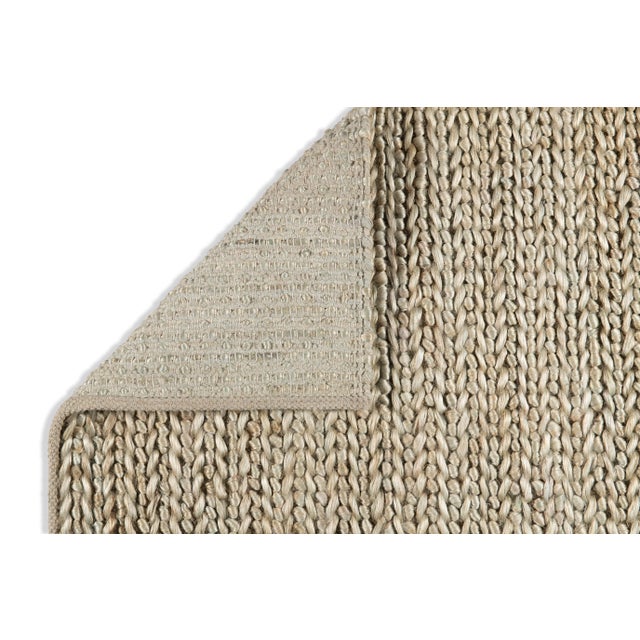 Part & Parcel Goods Jute Weave Runner, 2’6”x10’, Sky Blue For Sale In Charlotte - Image 6 of 6