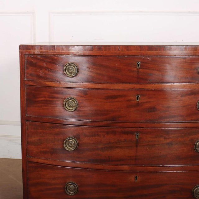 English Bowfront Chest of Drawers For Sale - Image 3 of 10