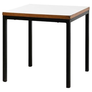Metal, Wood and Formica Table attributed to Charlotte Perriand for Cansado, 1950s For Sale
