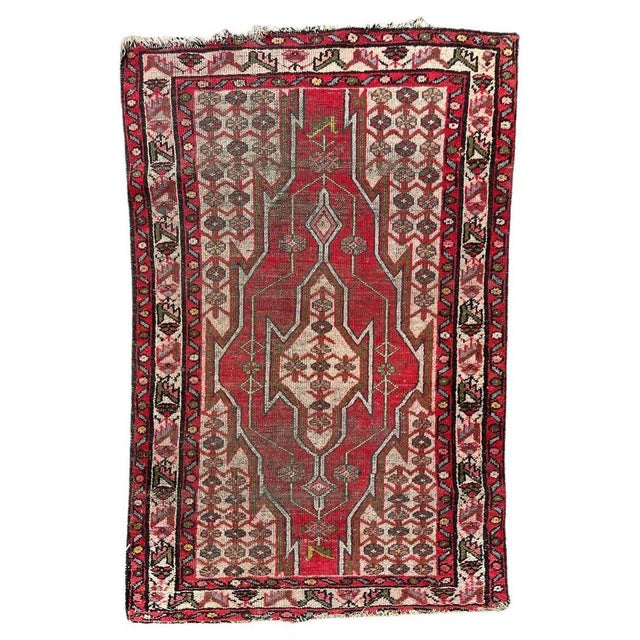 Vintage Rustic Distressed Mazlaghan Rug, 1950s For Sale - Image 16 of 16
