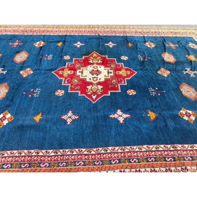 Large Vintage Moroccan Hand Knotted Rug For Sale - Image 10 of 17