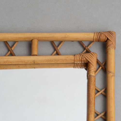 Gold French Bamboo Mirror, 1970 For Sale - Image 8 of 11