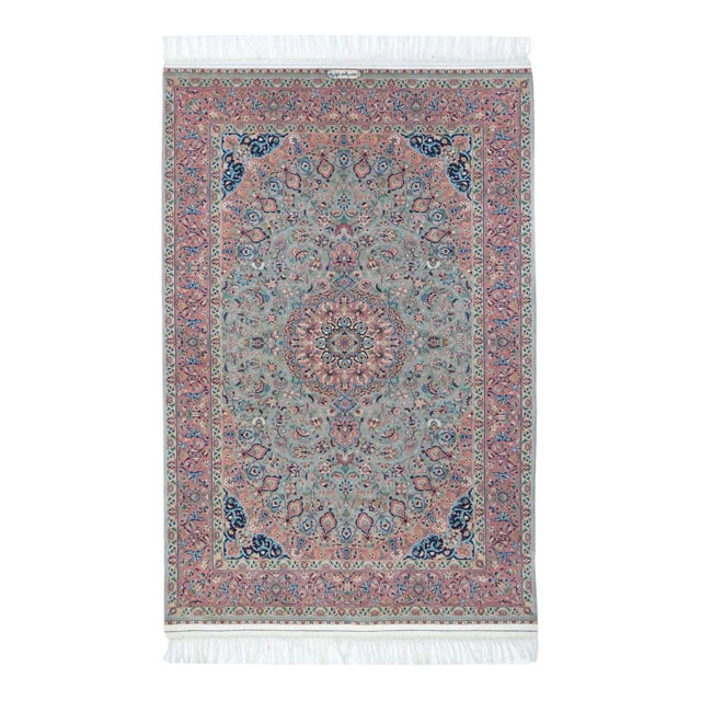 Vintage Isfahan Rug 3'4'' X 5'2'' For Sale