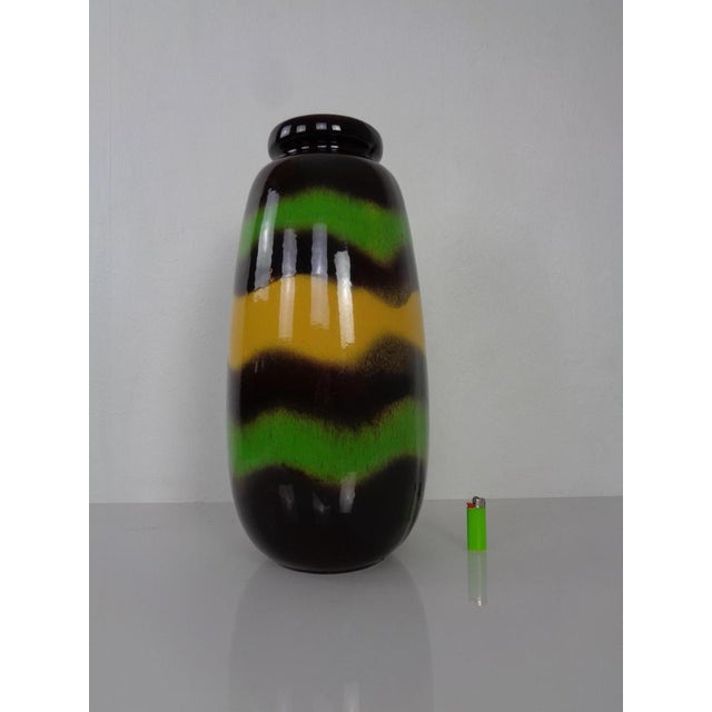Large, glazed Pop Art ceramic vase by Scheurich in very good condition. This piece has an attribution mark, I am sure that...