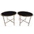 French Round Faux Bamboo Brass and Black Glass Side Tables, 1960s, Set of 2 For Sale - Image 6 of 6