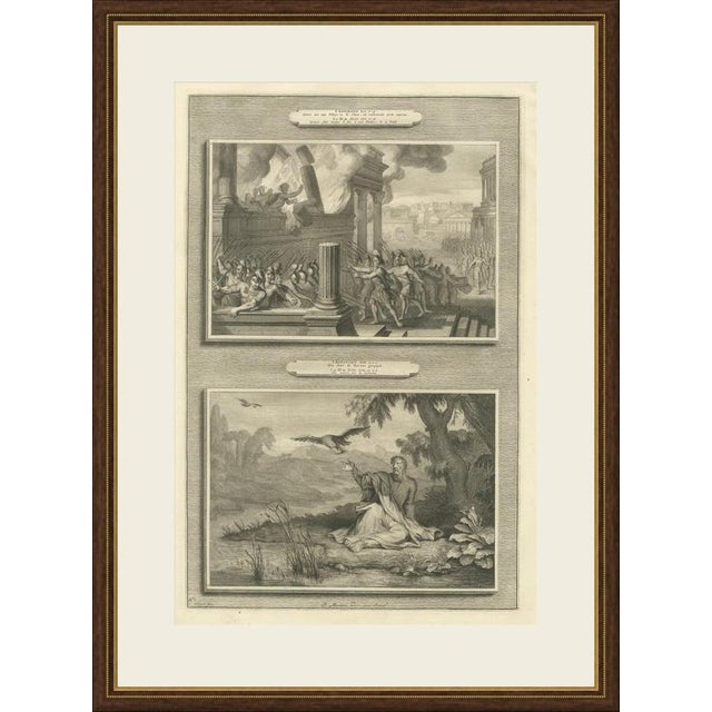 This original copperplate engraving from Pieter Mortier's illustrated Bible, Amsterdam circa 1700, shows two biblical...
