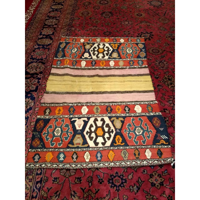 Textile 19th Century Persian Shahsavan Mafrash Tribal Cargo Bag Panel For Sale - Image 7 of 7