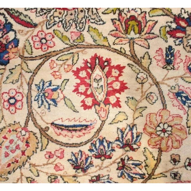Mid 19th Century Early 20th Century Kirman Rug For Sale - Image 5 of 6