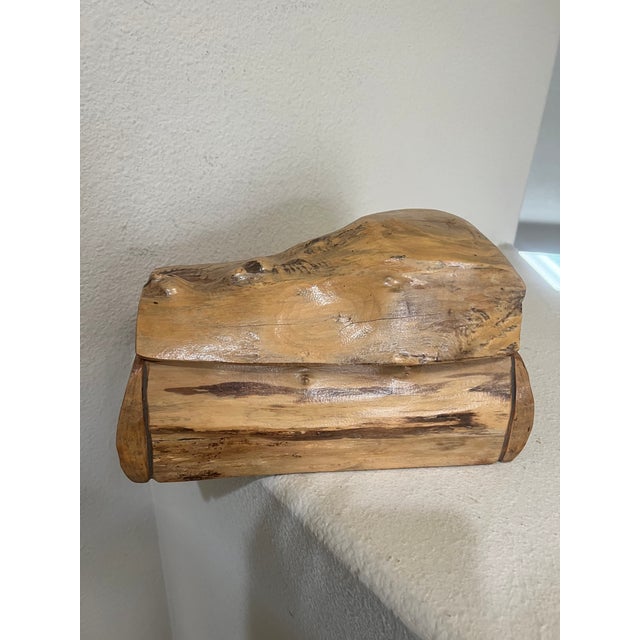 Vintage Burlwood Jewelry Wood Hand crafted Box Signed Burl Craft Oregon. Made in Oregon