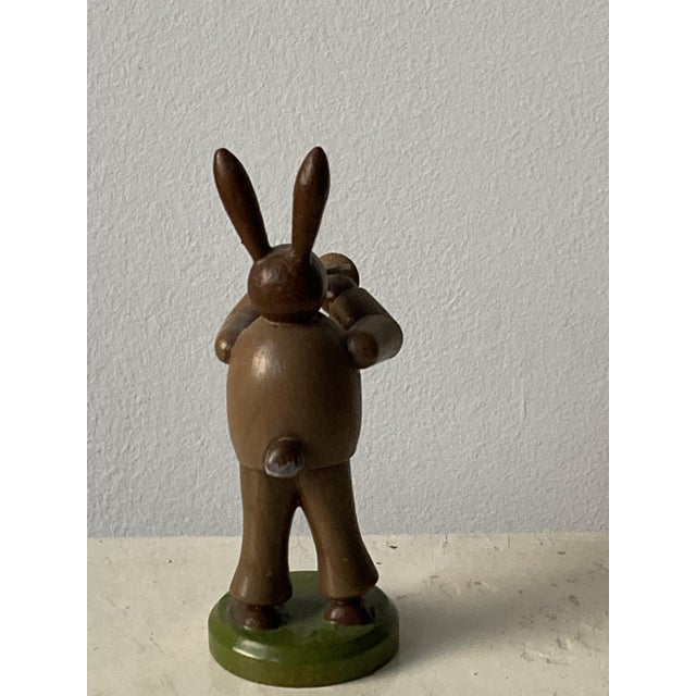 Folk Art German Wooden Rabbit Figures Playing Music, Set of 6 For Sale - Image 5 of 18