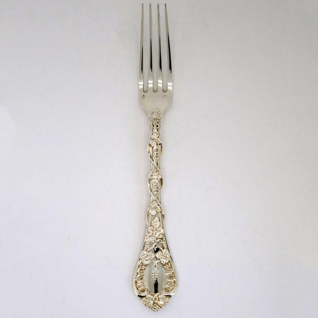 French French Odiot Demidoff .950 Silver Salad/Dessert Fork For Sale - Image 3 of 6