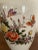 Japanese Vintage Late 20th Century Satsuma Vase With Butterflies and Brightly Colored Flowers For Sale - Image 3 of 13
