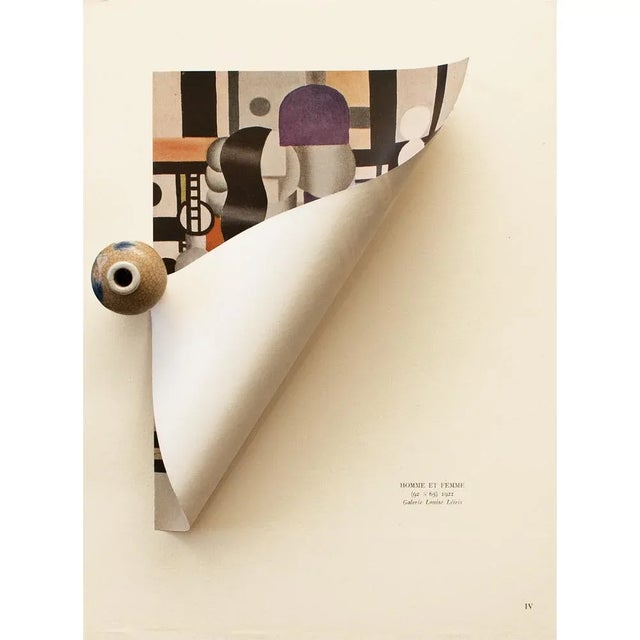 Abstract 1948 After Fernand Léger "Man and Woman", First Edition Period Offset Lithograph For Sale - Image 3 of 8