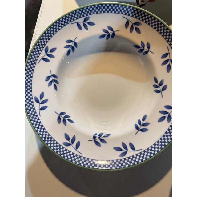 White Four Villeroy and Boch Pasta Bowls Switch 3 Pattern Large For Sale - Image 8 of 10