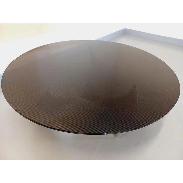 Vintage Propeller Coffee Table in Steel & Smoked Glass by Knut Hesterberg, 1960s For Sale - Image 6 of 12