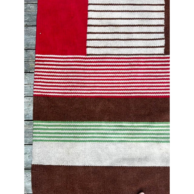 Large Mid-Century Modern Wool Rug, Czechoslovakia, 1960s For Sale - Image 10 of 15