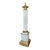 French Neoclassical Fluted Opaline & Gilt Brass Lamp For Sale