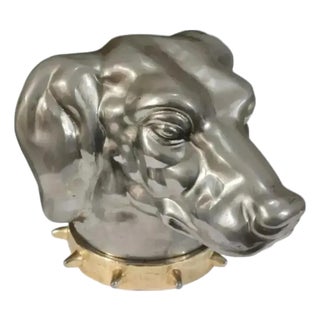 Antique Figural Dog Head Tobacco / Cigarette Box ~ Circa Late 19th Century For Sale