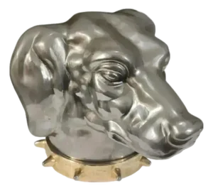 Antique Figural Dog Head Tobacco / Cigarette Box ~ Circa Late 19th Century