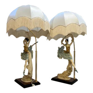 Pair of Vintage Limited Edition Bonnyboy Ballerina Dancer Figurine Lamps