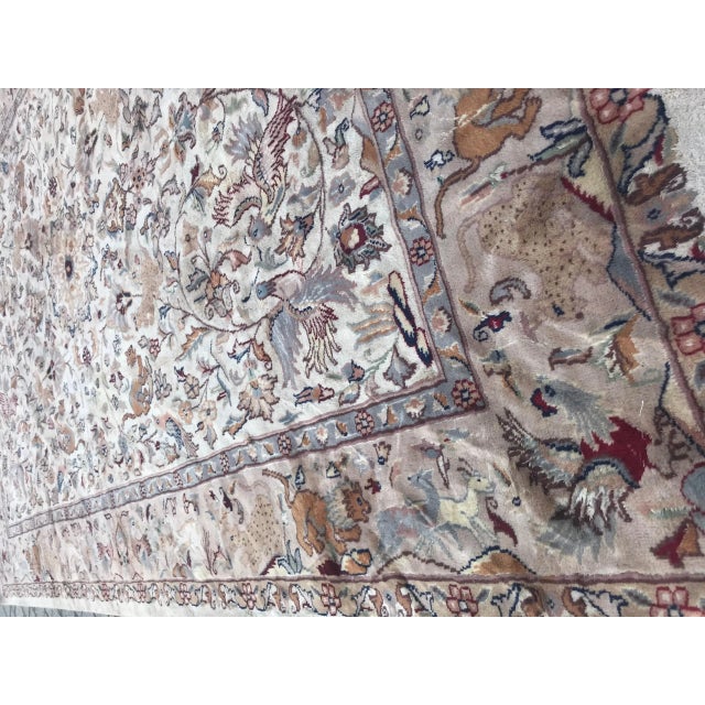 Vintage Pakistani Wool and Silk Rug For Sale - Image 18 of 18