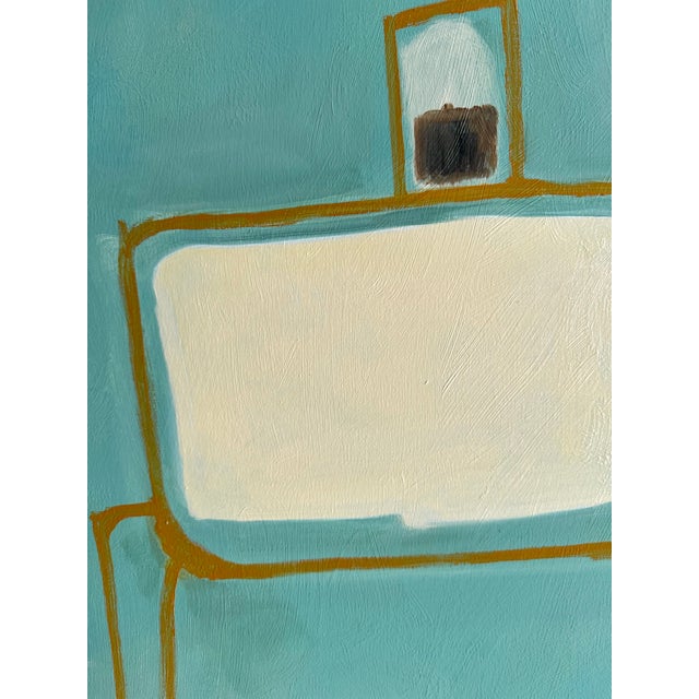 Textile Contemporary Original Oil Abstract Painting For Sale - Image 7 of 7