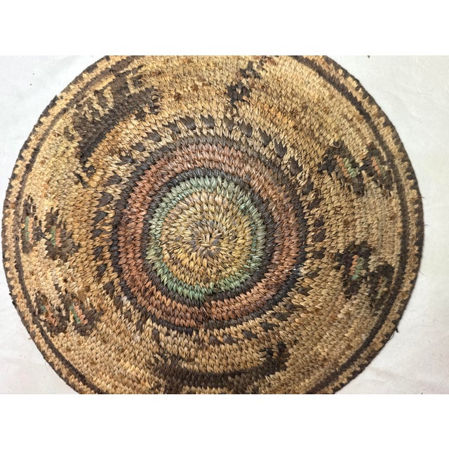 Antique Hand Woven Wicker Figural African Coiled Basket Hausa Nigeria Culture For Sale - Image 10 of 11