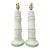 Vintage Faux Bamboo Plaster Lamps in Ivory & Celadon for Sarasota Lamp Co – Pair For Sale