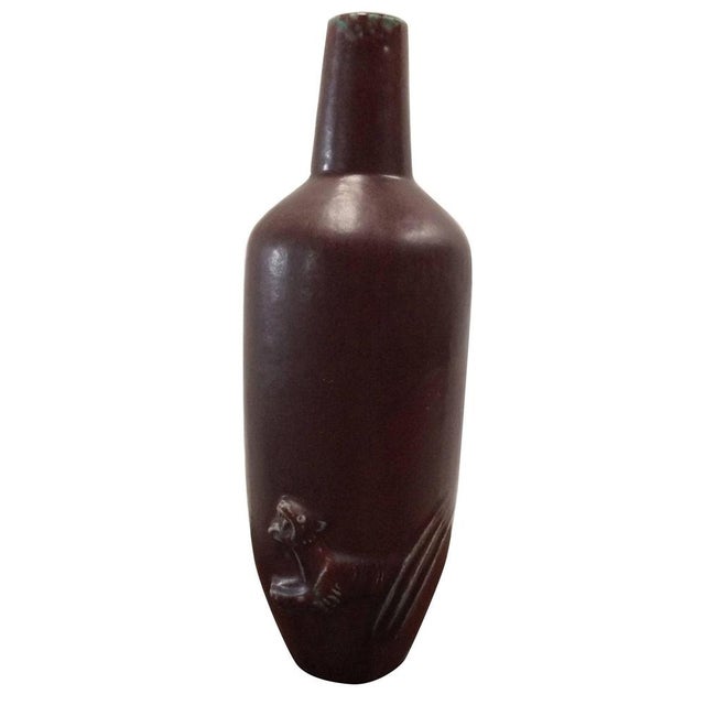Ceramic Art Deco Oxblood Glazed Vase by Jais Nielsen for Royal Copenhagen, 1920s For Sale - Image 7 of 7