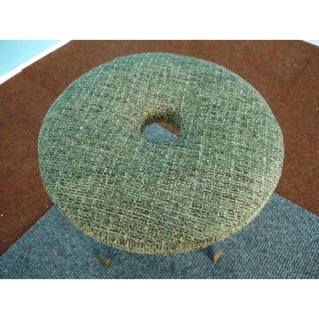 Industrial Industrial Stool in Metal & Brass, 1950s For Sale - Image 3 of 8