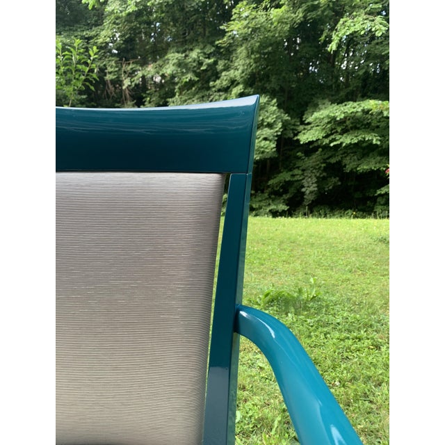 Art Deco Armchair in Green Laque by Thonet for Gebrüder Thonet Vienna Gmbh, 1980s For Sale - Image 9 of 12