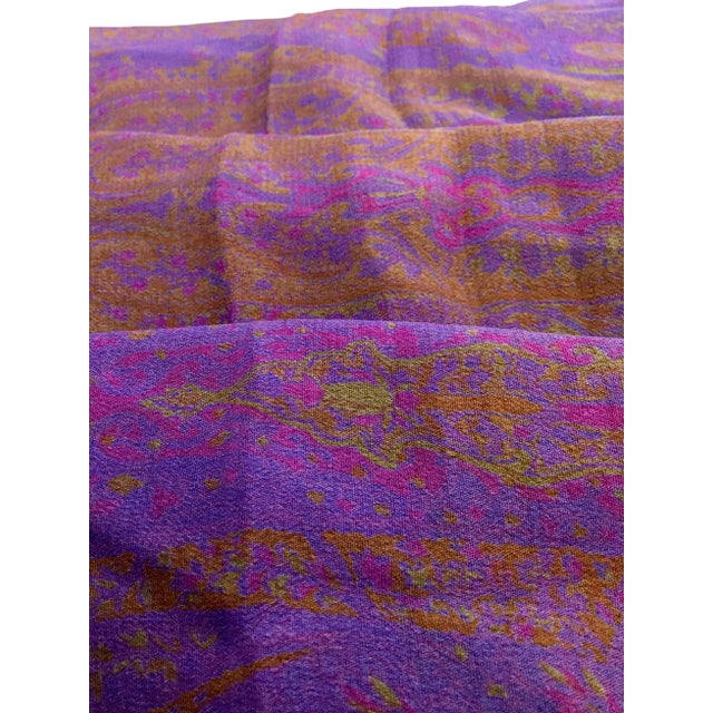 Antique Pure Silk Crepe De Chine Indian Sari For Sale