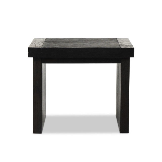 Four Hands Warby End Table - Worn Black Veneer For Sale - Image 10 of 12