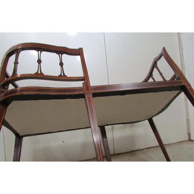 Wood Antique Art Nouveau Mahogany Chaise Lounge For Sale - Image 7 of 9