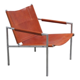SZ02 Lounge Chair in Cognac Leather by Martin Visser for T Spectrum, 1960 For Sale