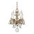 Antique 5 Light Sensational Shinning Swanky Brass Cut Lead Crystal Chandelier ~ Rewired ~ Restored ~ Rejuvenated ~ Ready to Hang ~ For Sale