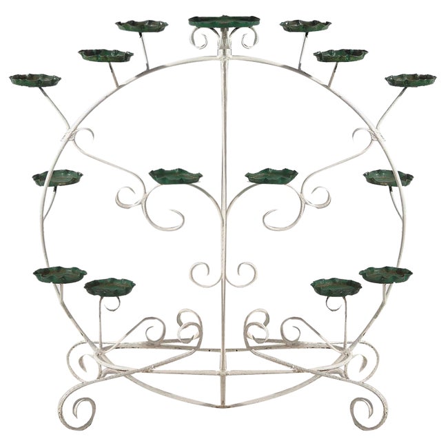 Vintage Wrought Garden Flowerpot, 1920 For Sale