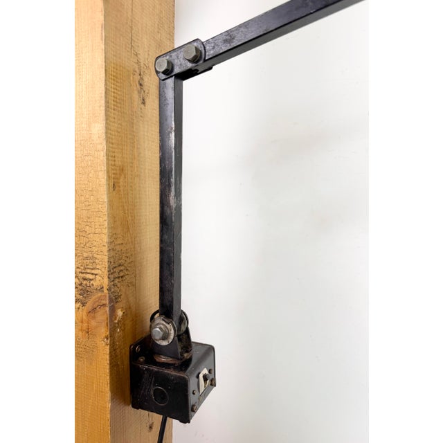 Industrial Adjustable Wall Lamp in Black from Memlite, 1960s For Sale - Image 16 of 18