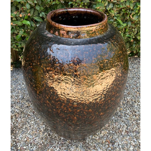 Chinese Glazed Terracotta Urn For Sale - Image 4 of 11