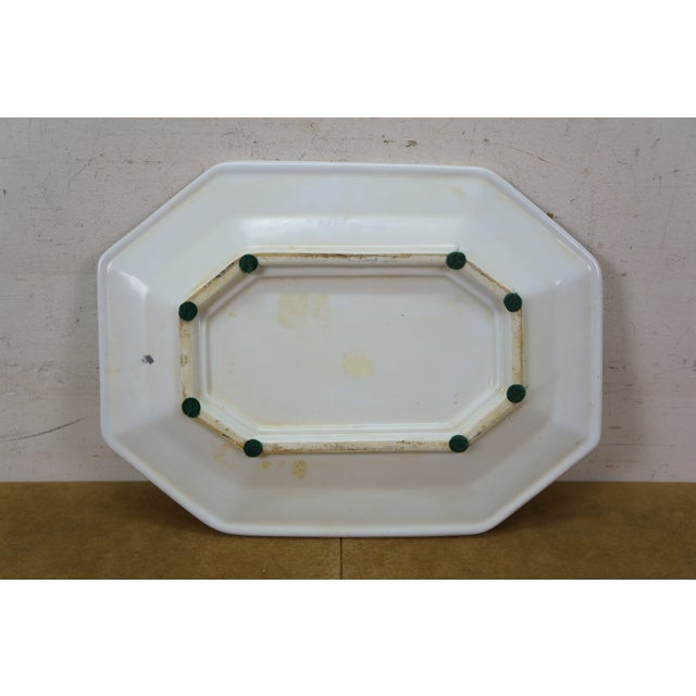 Antique Japanese Imari Porcelain Octagonal Chrysanthemums Tray Platter 14" For Sale - Image 11 of 12