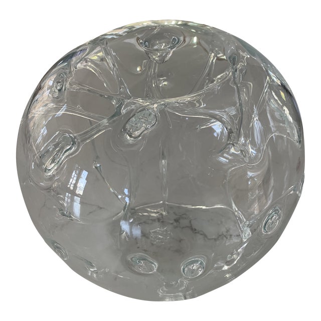 Modern 1980s Peter Bramhall Hand Blown Glass Sculpture For Sale